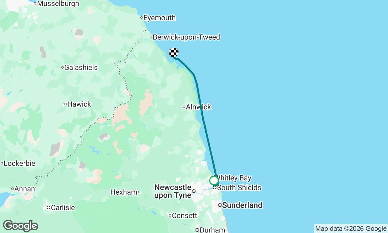 Newcastle to Holy Island 