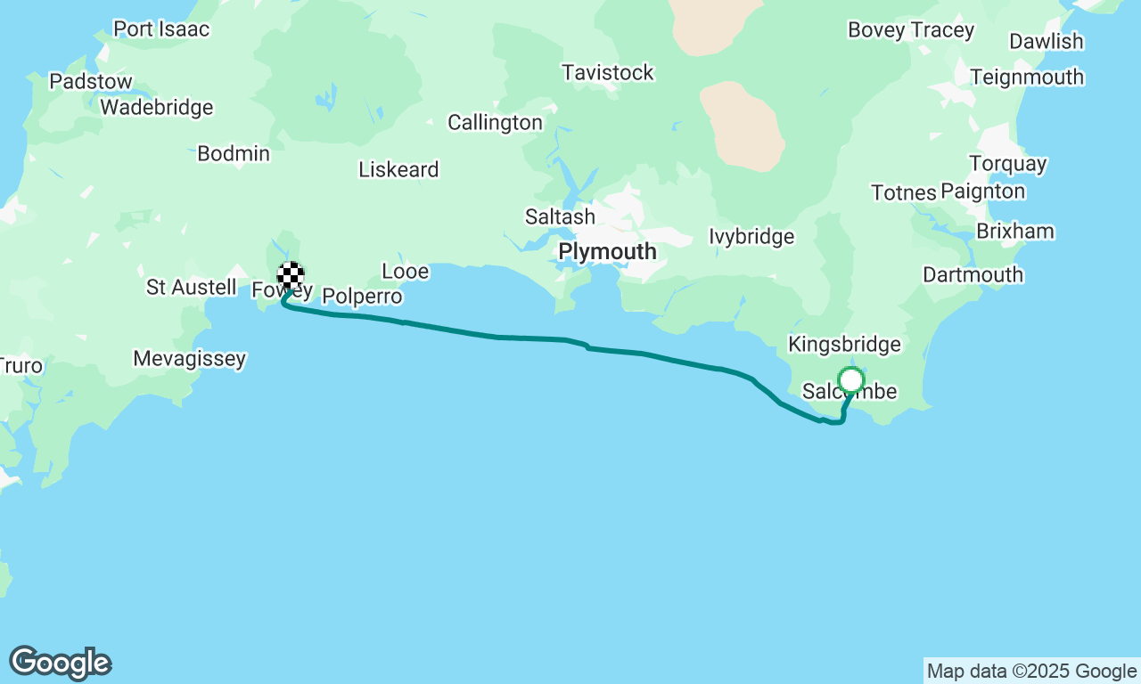 Leaving Salcombe for a long time... first stop Foy