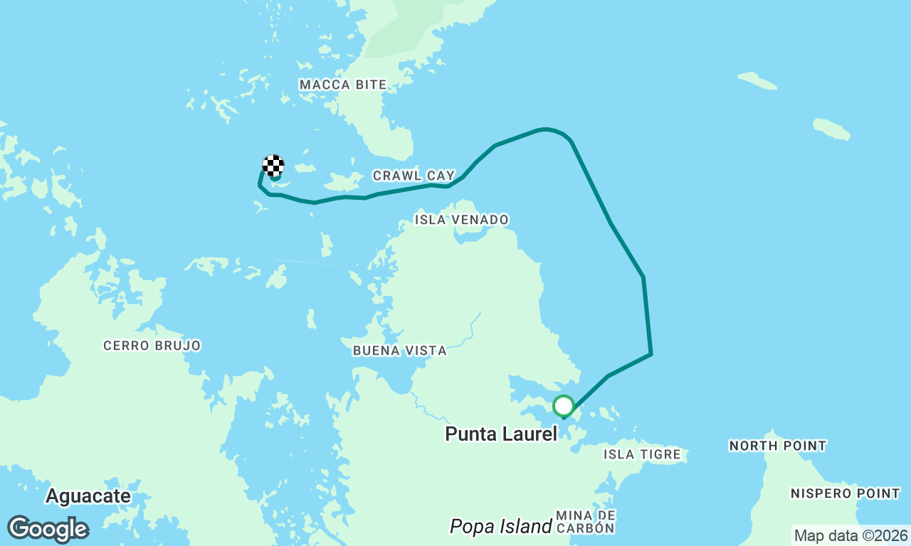 Monkey Island to Johnson Cay Anchorage Bocas PA