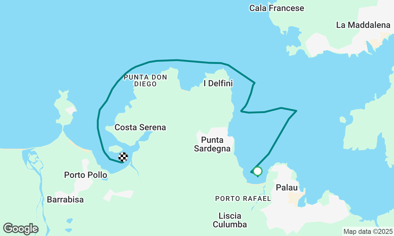 Rada la Sciumara to Porto Pollo