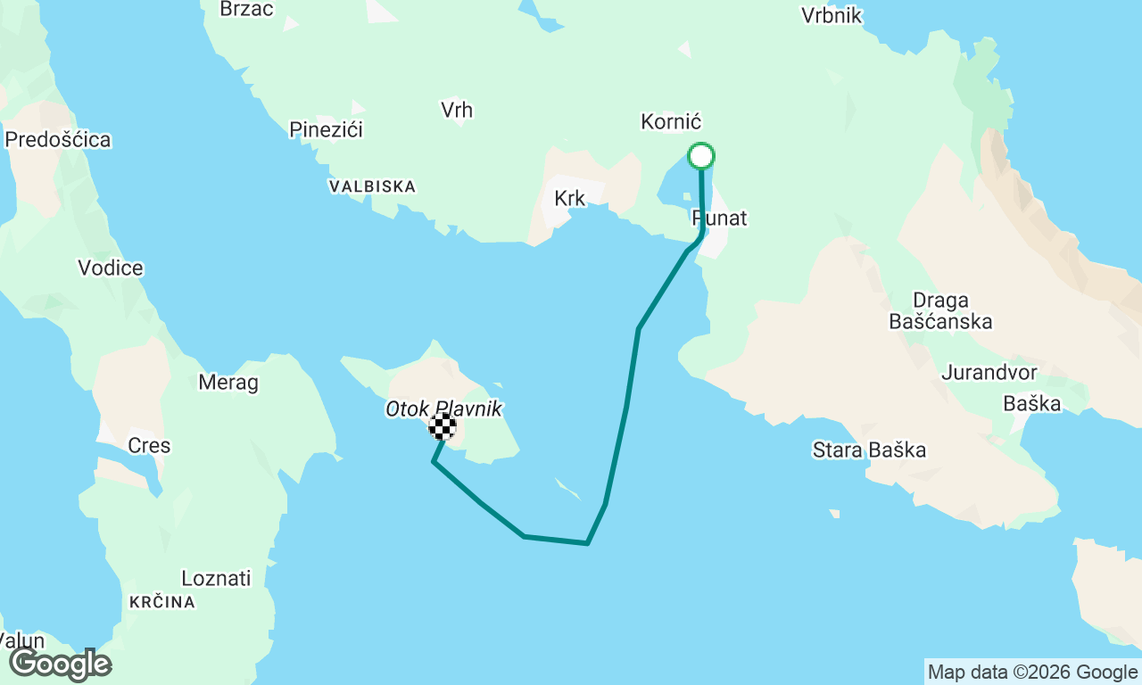 Punat to Otok Plavnik