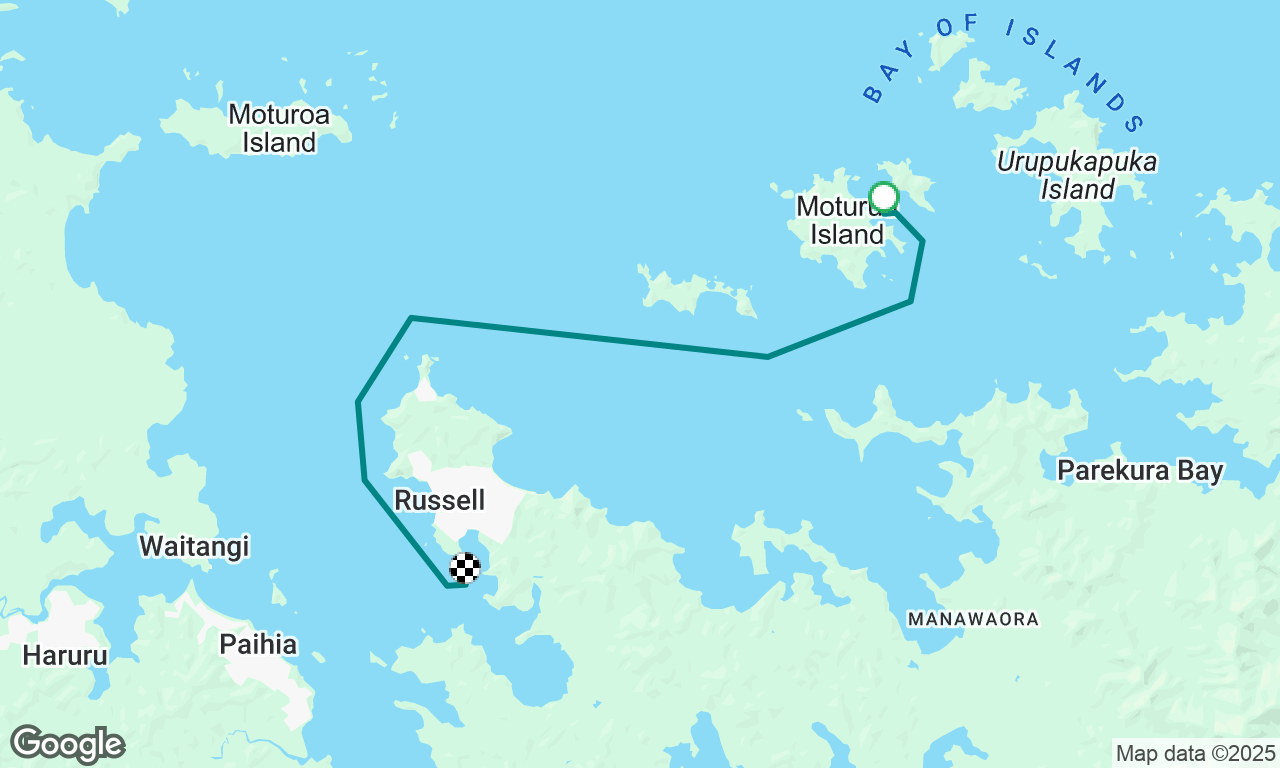 Moturua island to Russell 