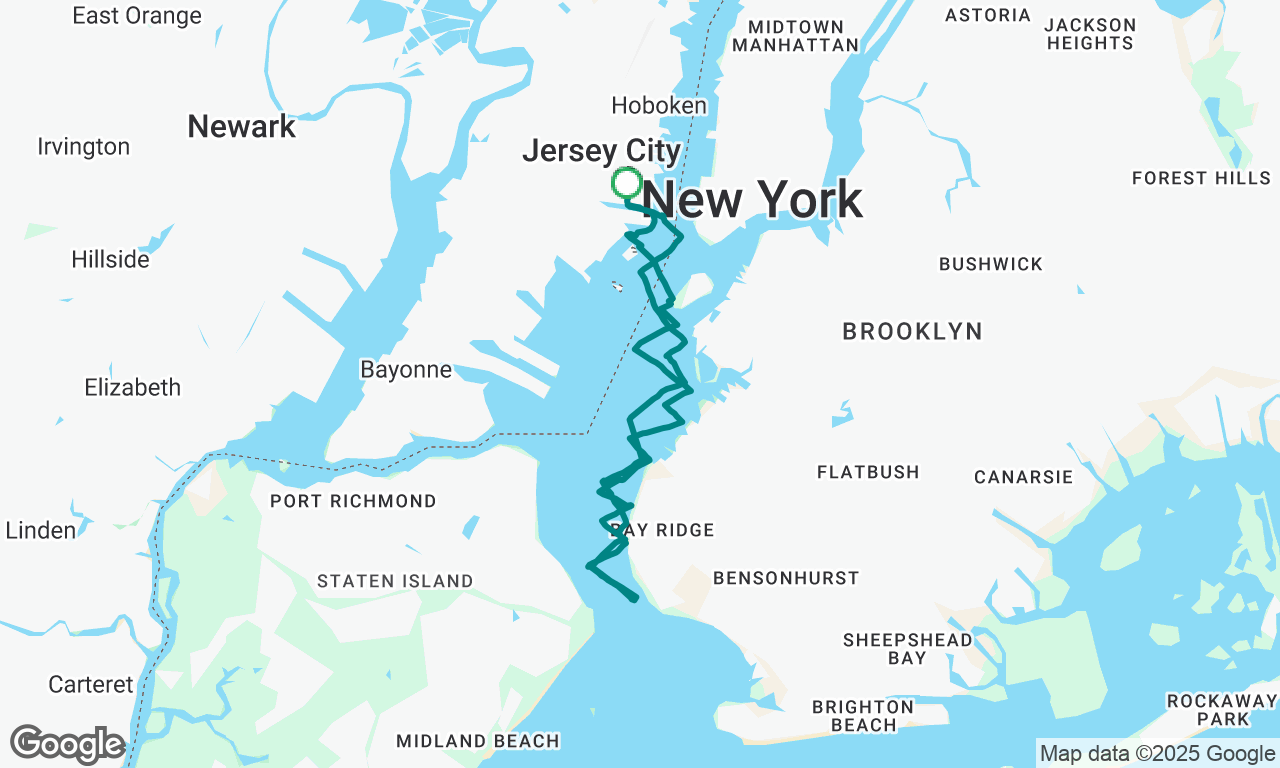 Choppy water sail to Verrazzano Bridge