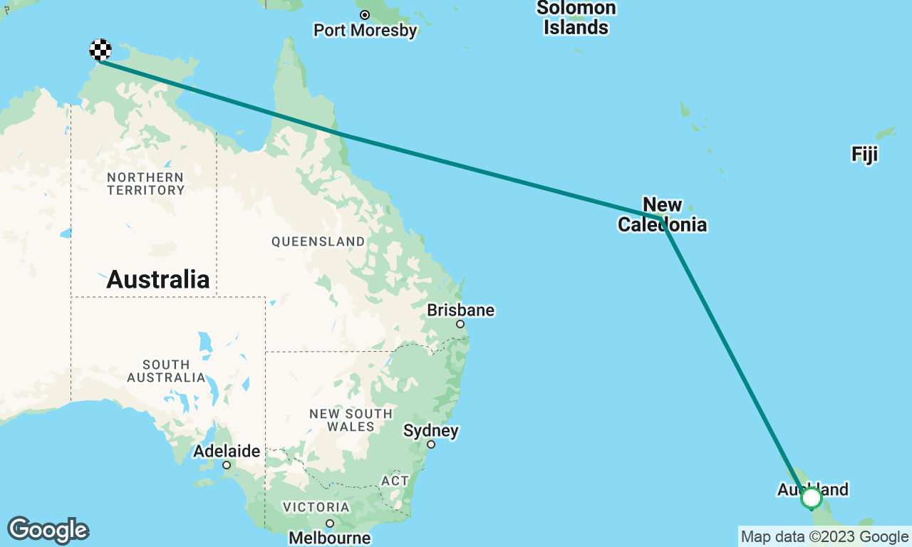 Auckland NZ  till Darwin AU