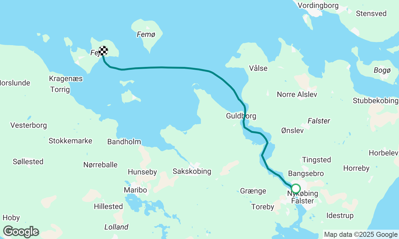 Nykøbing F til Fejø-Dybvig