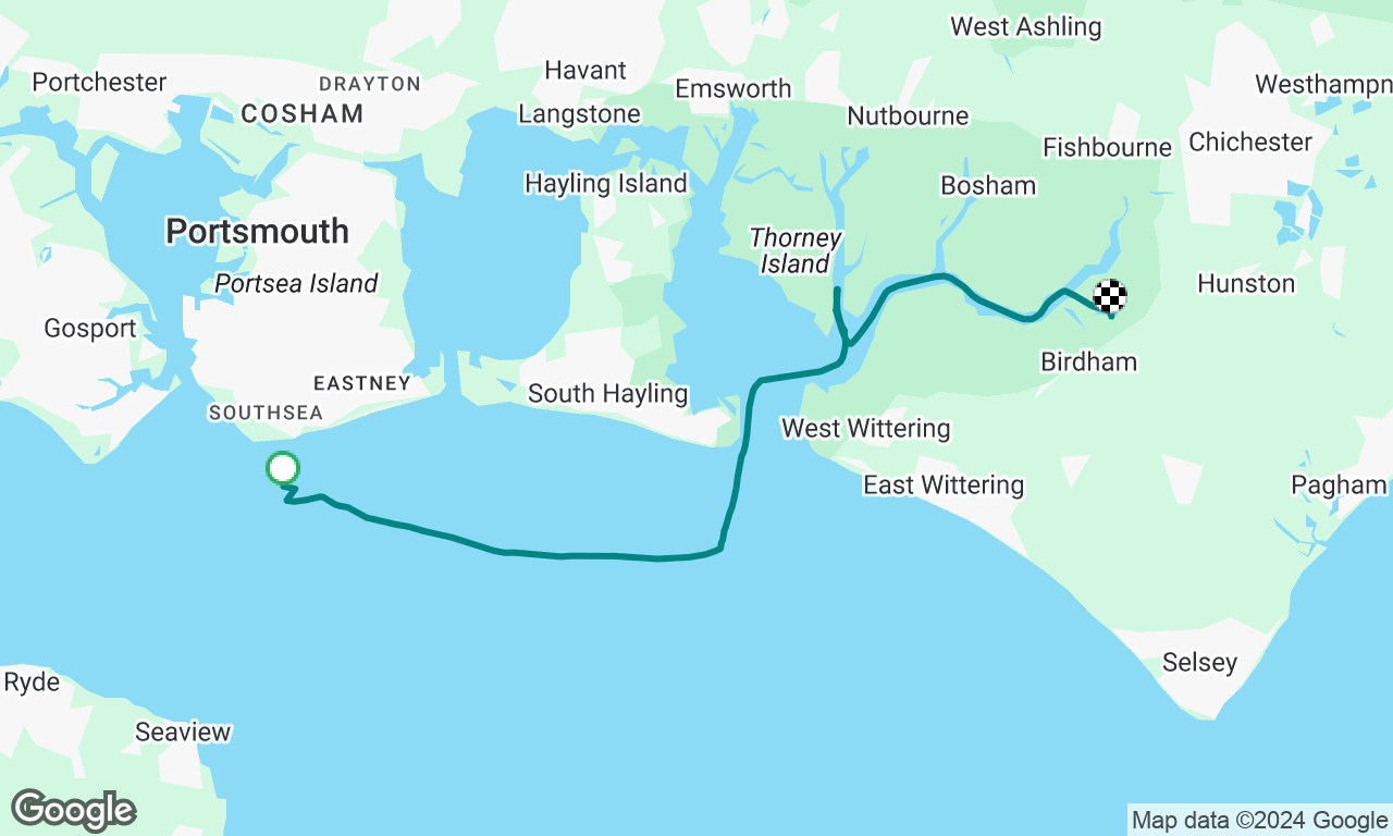 Day 1 - Broard reach sailing- day skipper - Gosport to Chichester 