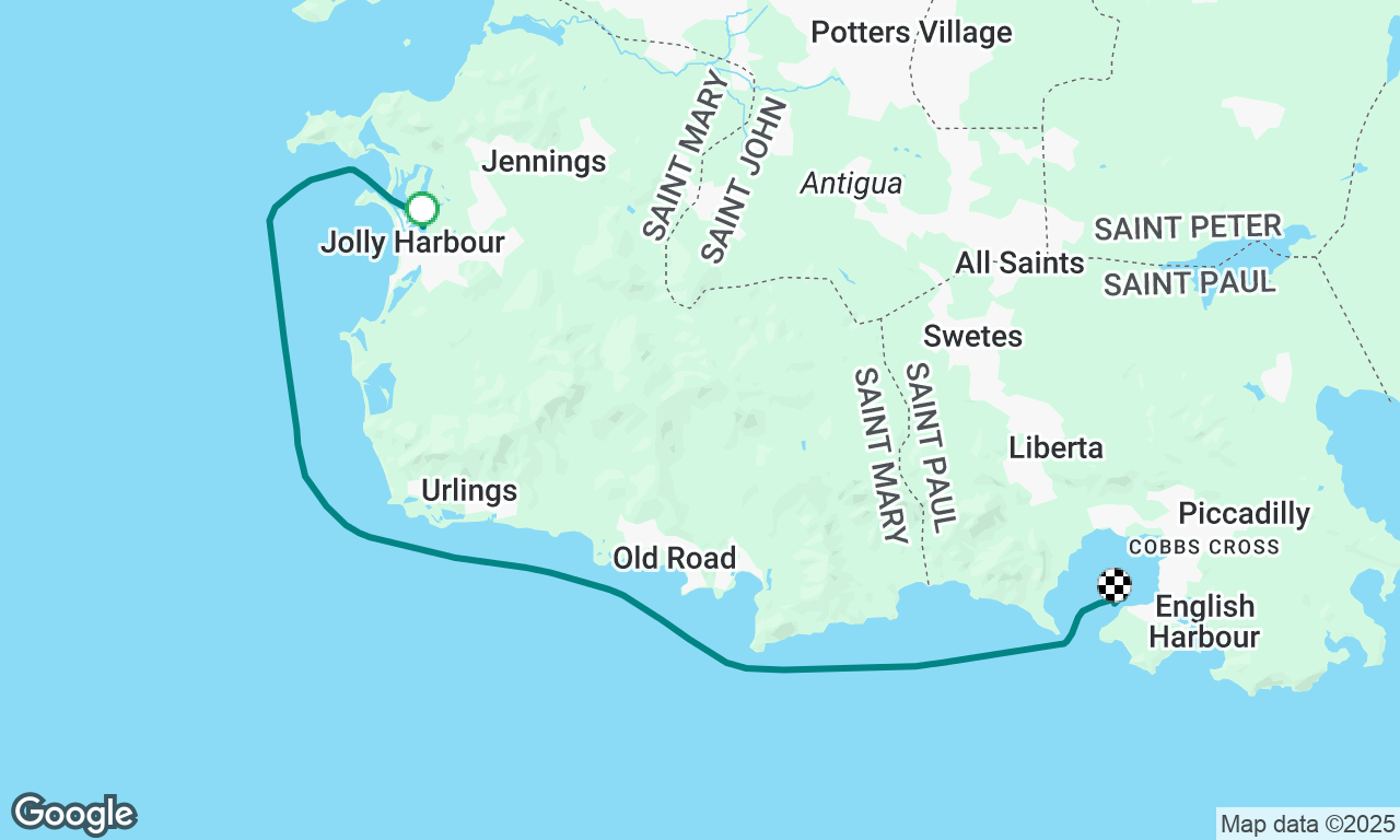 Antigua : Jolly Harbor to Falmouth