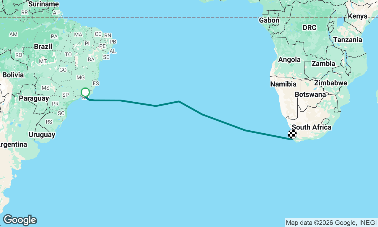 Rio to Cape Town