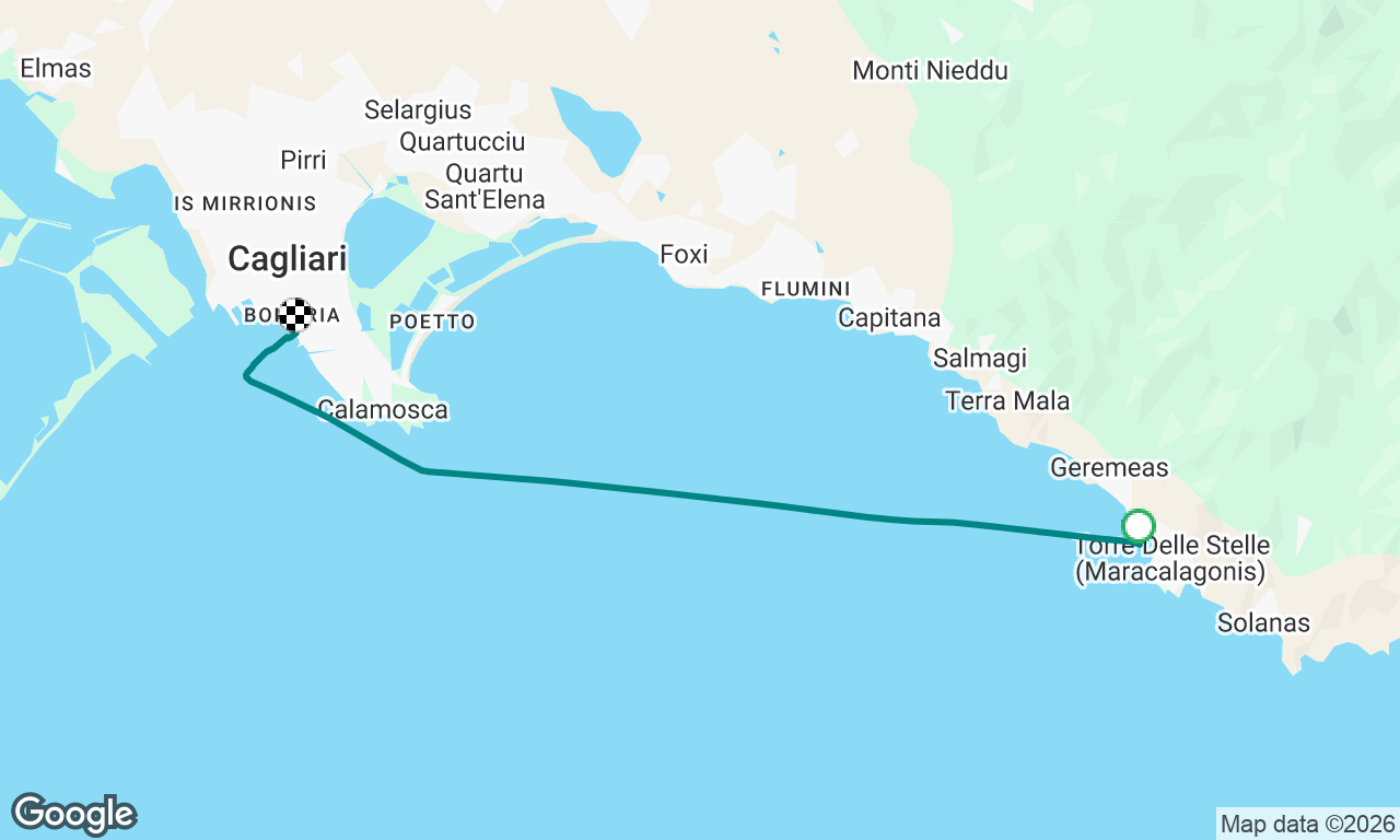 Slow sail to Cagliari