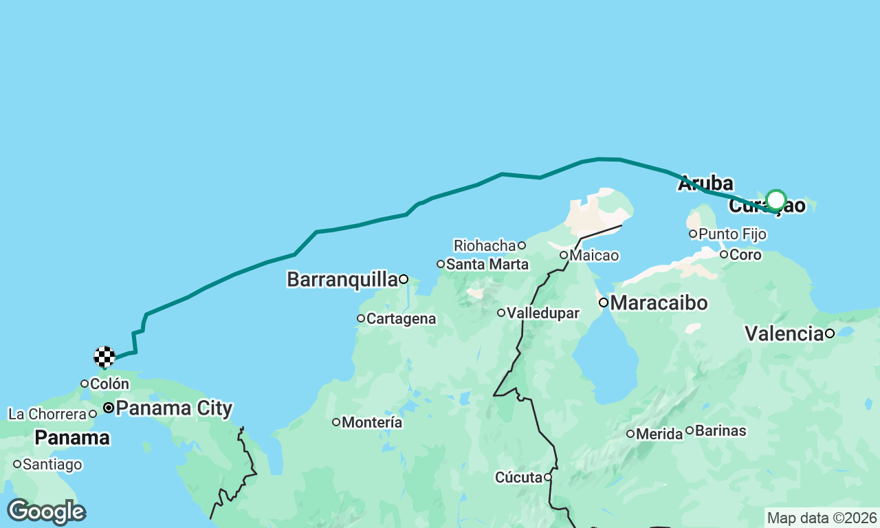 Sail from Curaçao to Panama