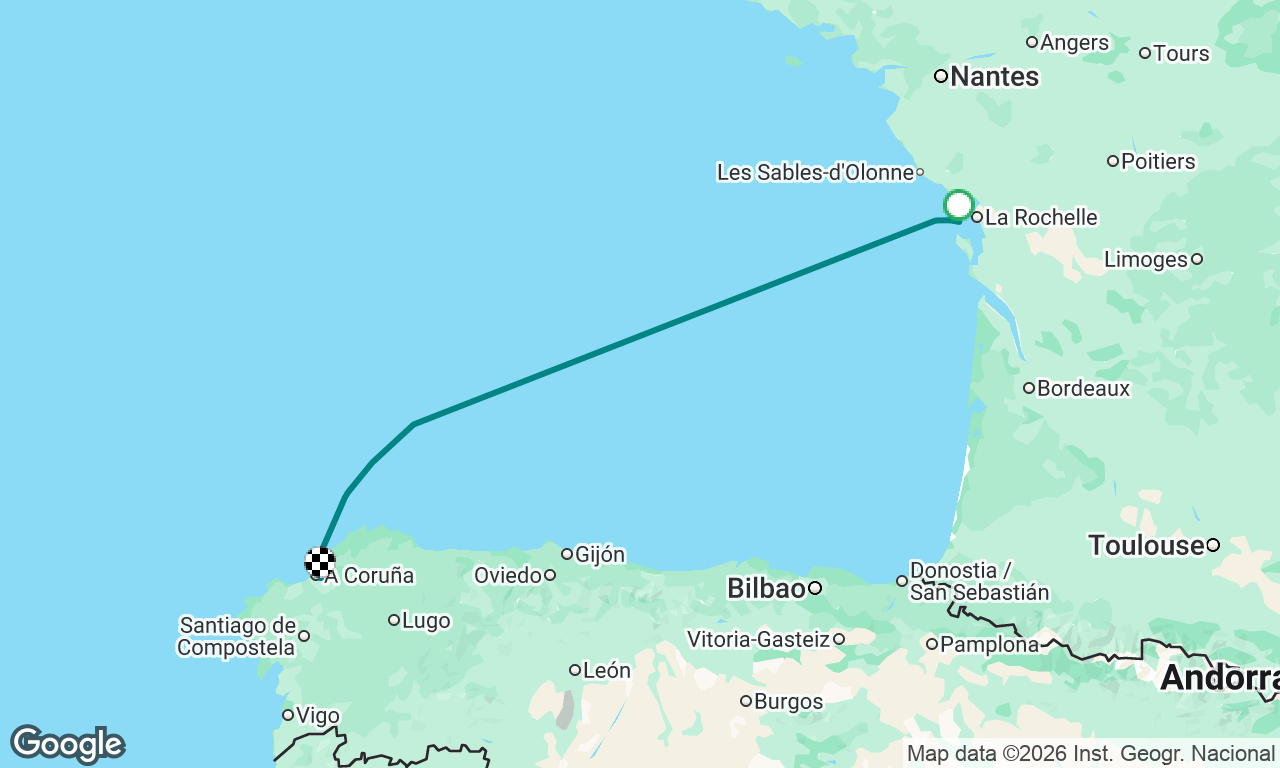 La Rochelle to A Coruña