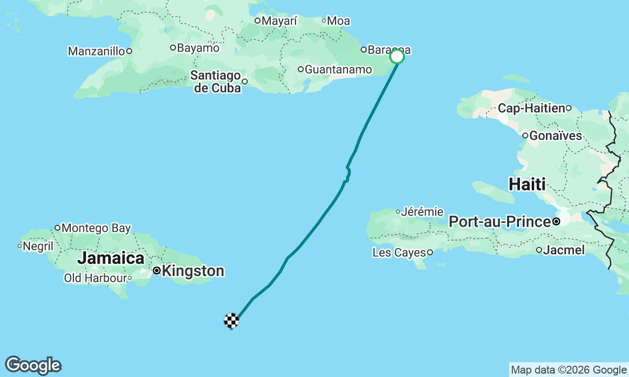 Cuba to Morant Cays/Jamaica