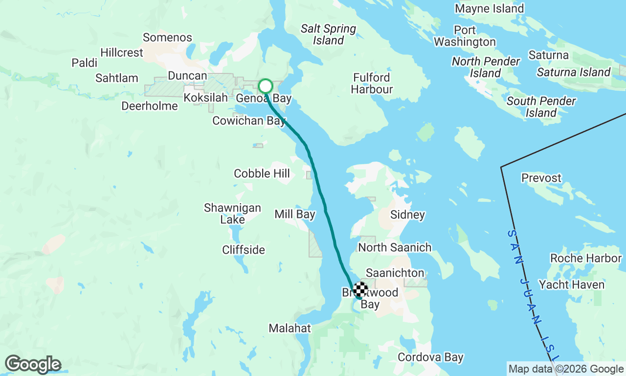 Genoa Bay to Brentwood Bay