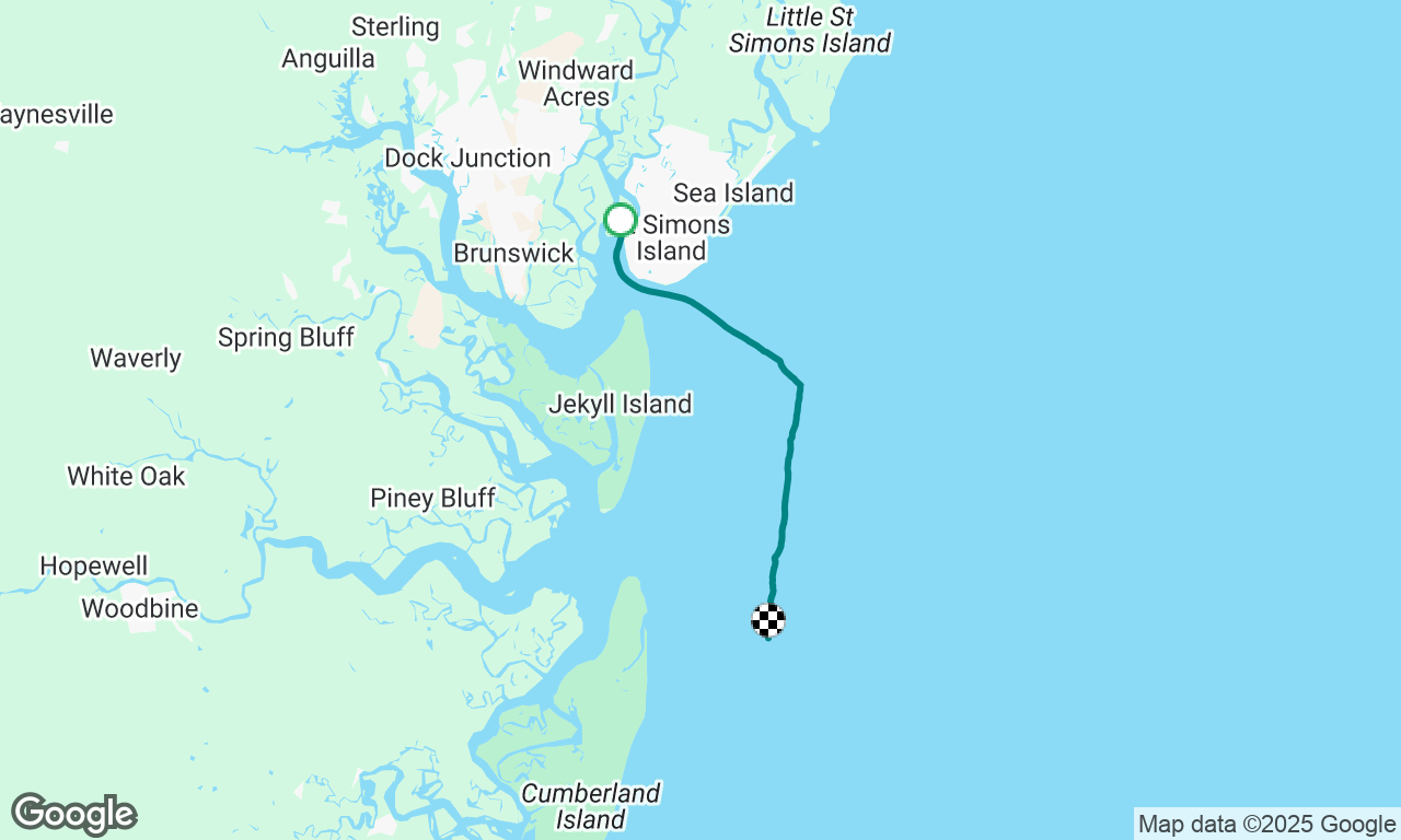 Part one of sail from St Simon’s to Fernandina 
