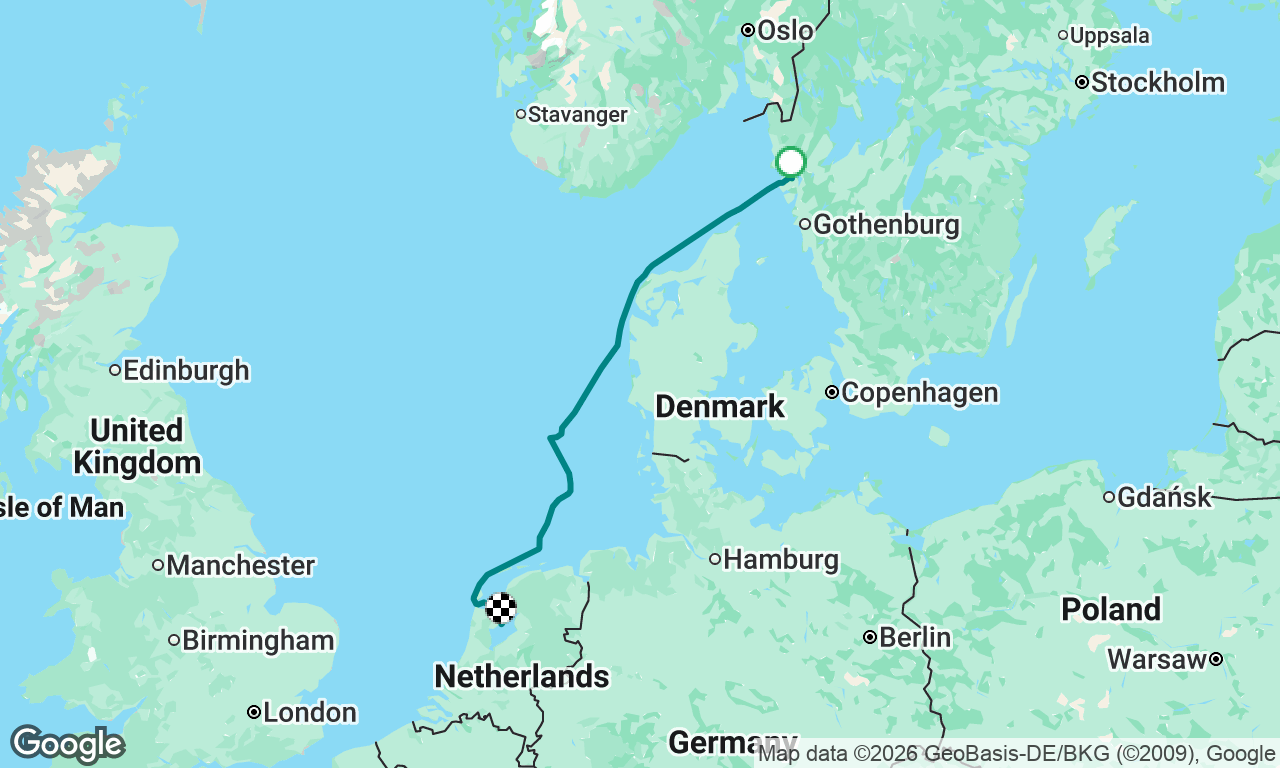 Sweden to Netherlands on Bree