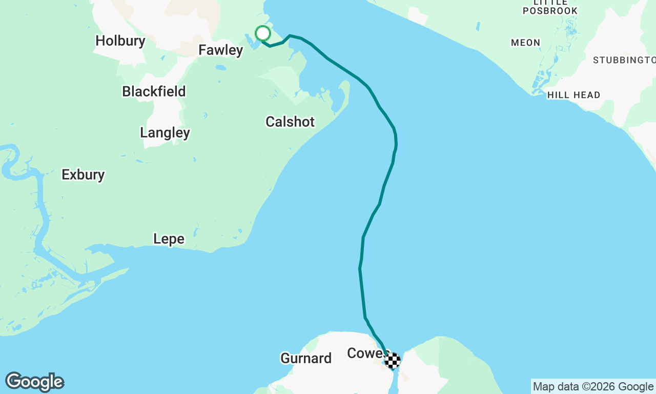 Ashlett Creek to Shepherds Wharf, Cowes