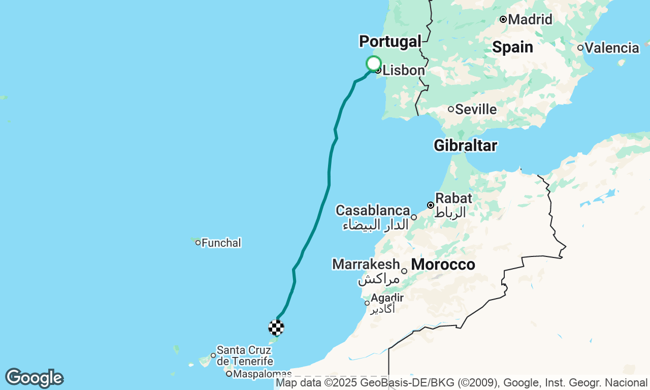 Lisabon to Lanzarote 