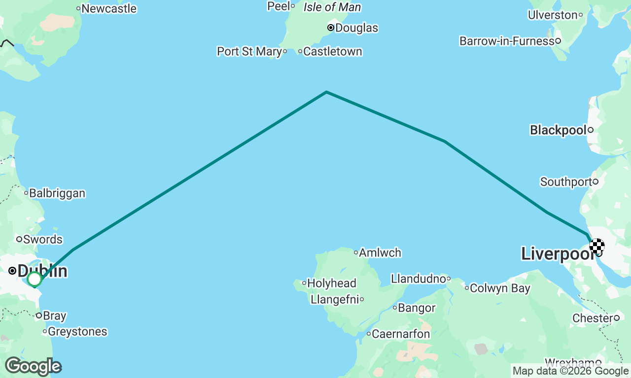 Day 20 
Dun Laoghaire to Liverpool 