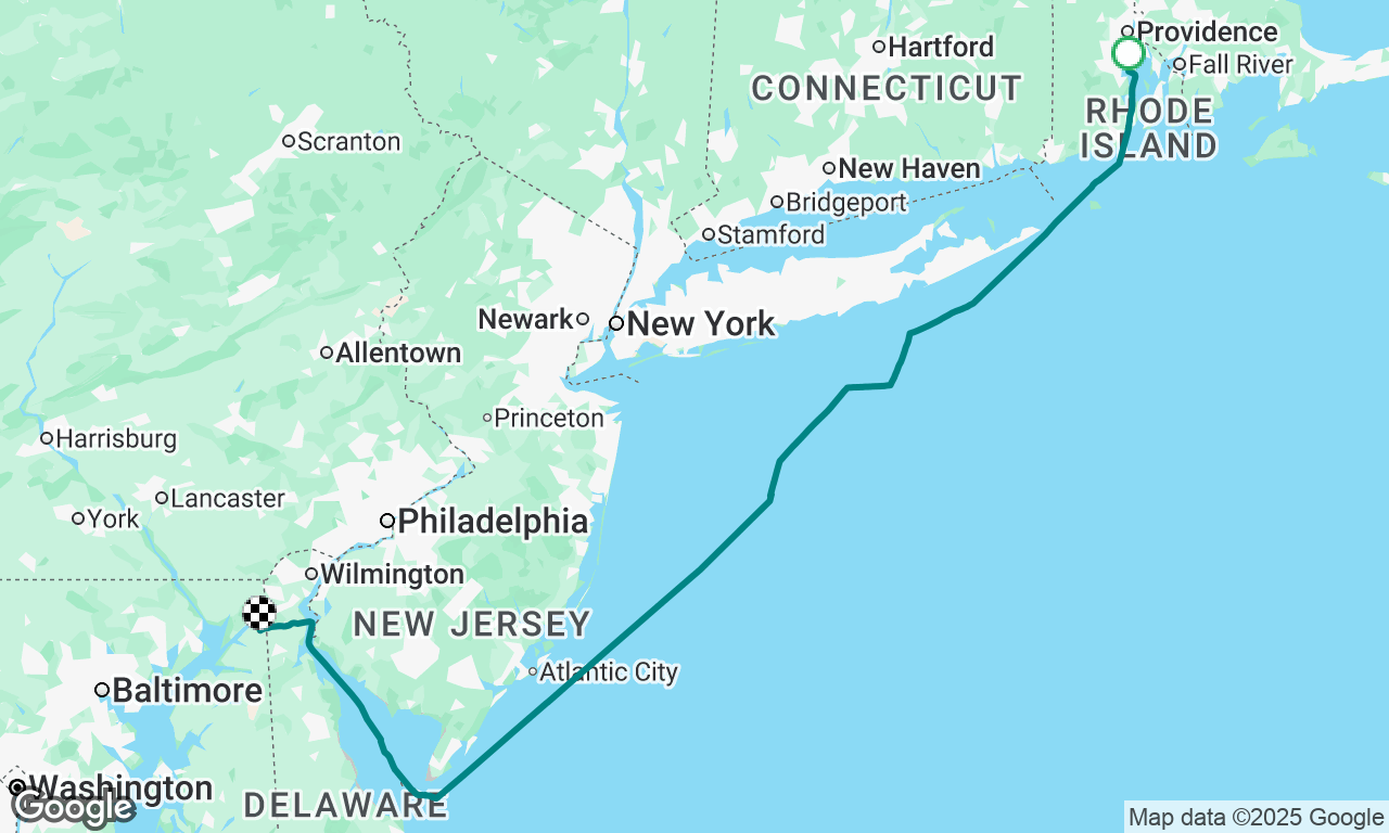 Warwick, RI to Chesapeake City, MD