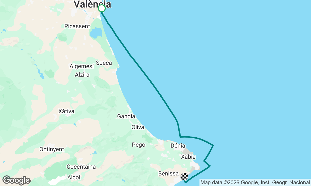 Valencia to Moraia 