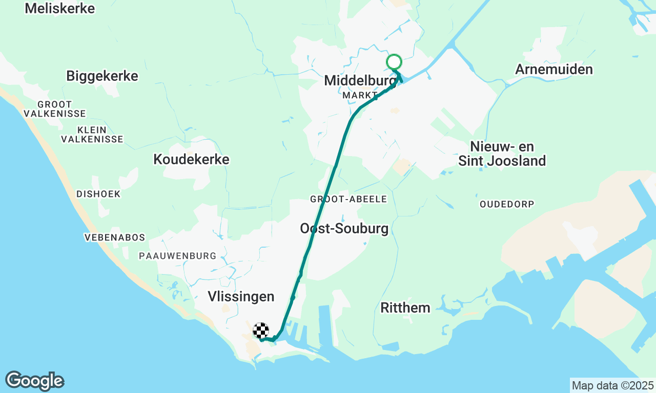 Middelburg to Vlissingen