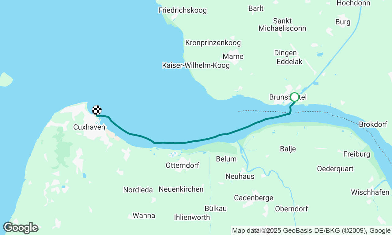 Brunsbüttel til Cuxhaven