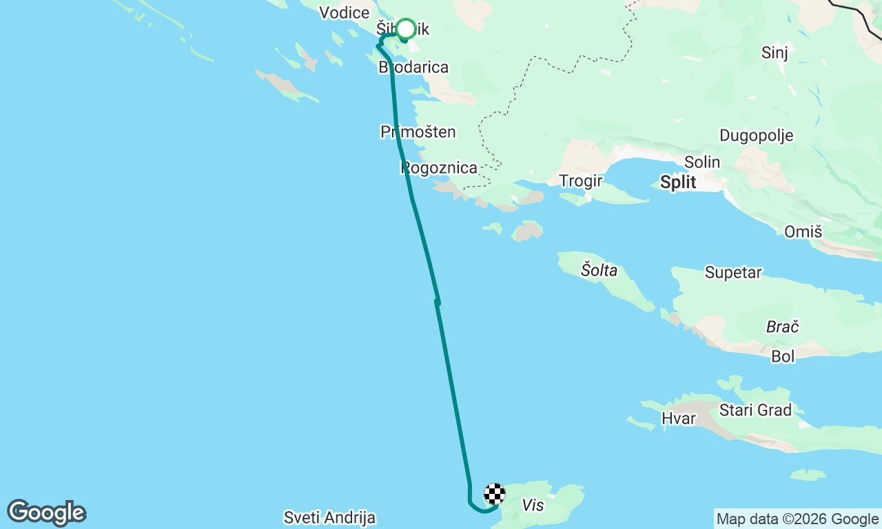 Šibenik - Vis (Komiža)