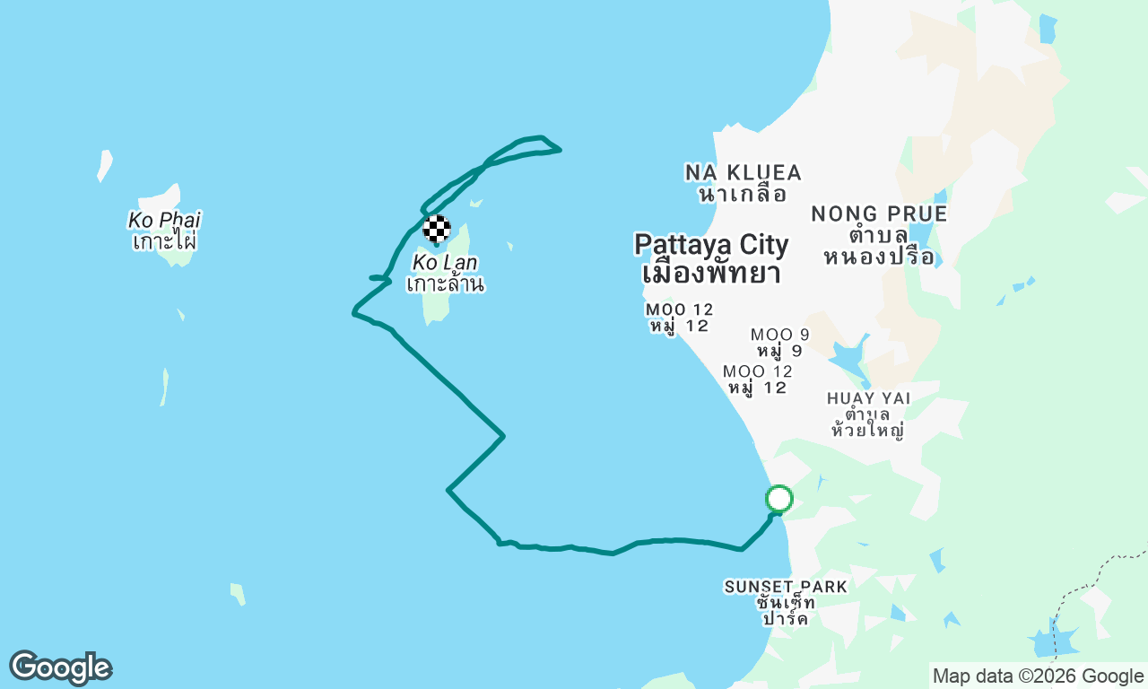 Gulf of Thailand to Ban Ko Lan, Thailand