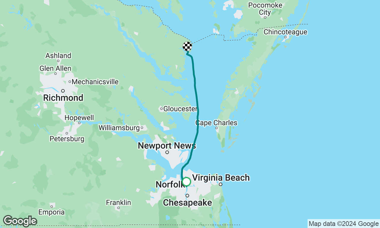 St Augustine to Cambridge Maryland on Bristol 29.9 