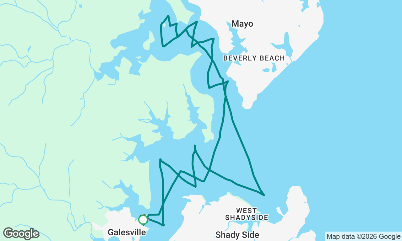 Epic sail to the High island up the Rhode River with the first time trapezzing! 