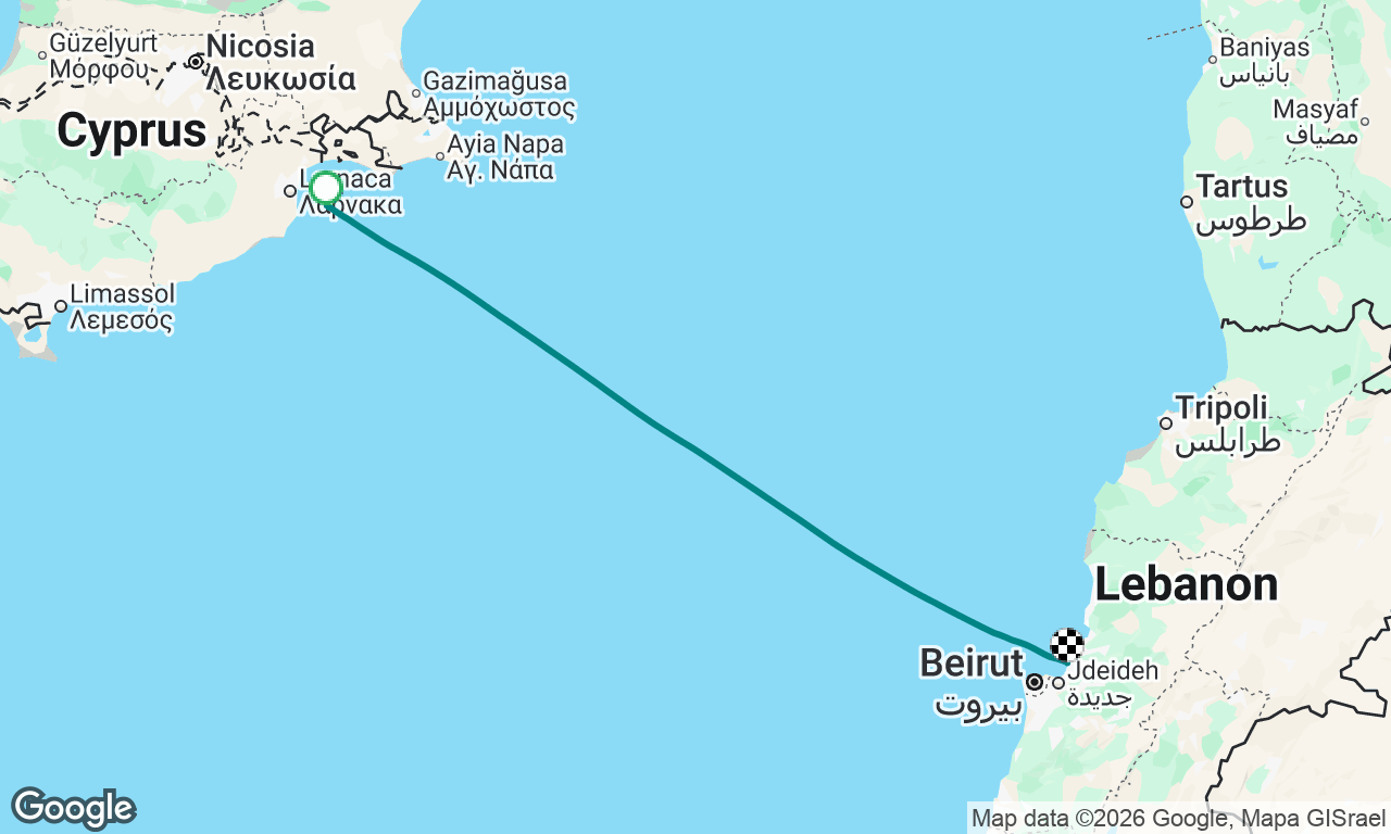 larnaca to Beirut