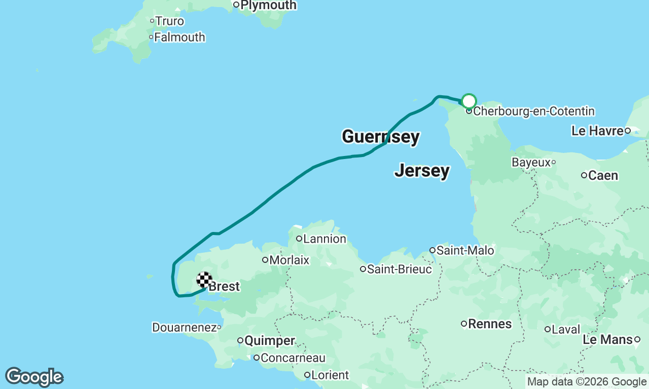 Cherbourg to Brest, France