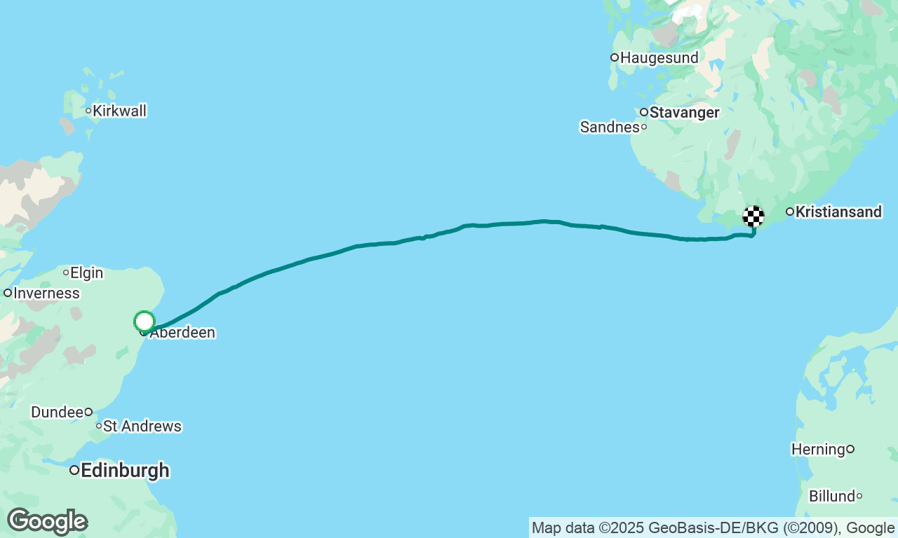 North Sea Passage: Aberdeen, Scotland to Mandal, Norway