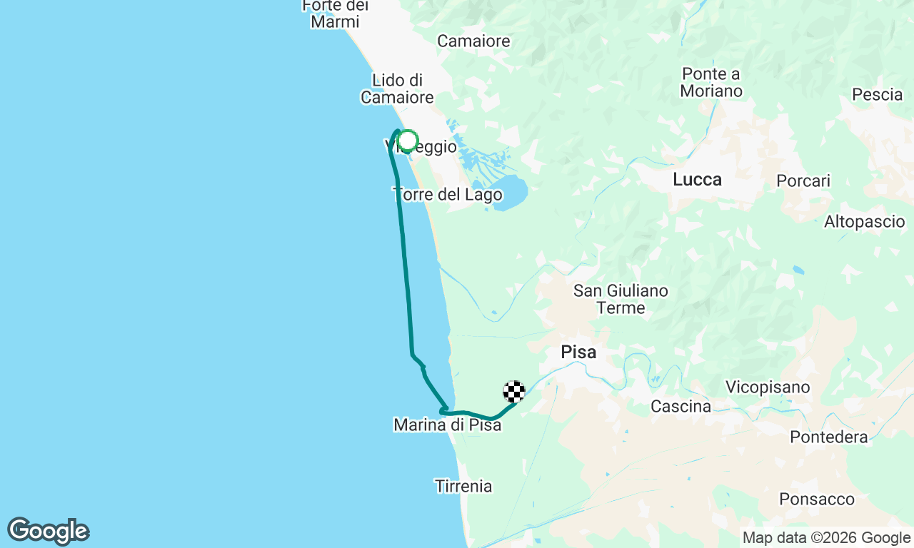Viareggio to Pisa