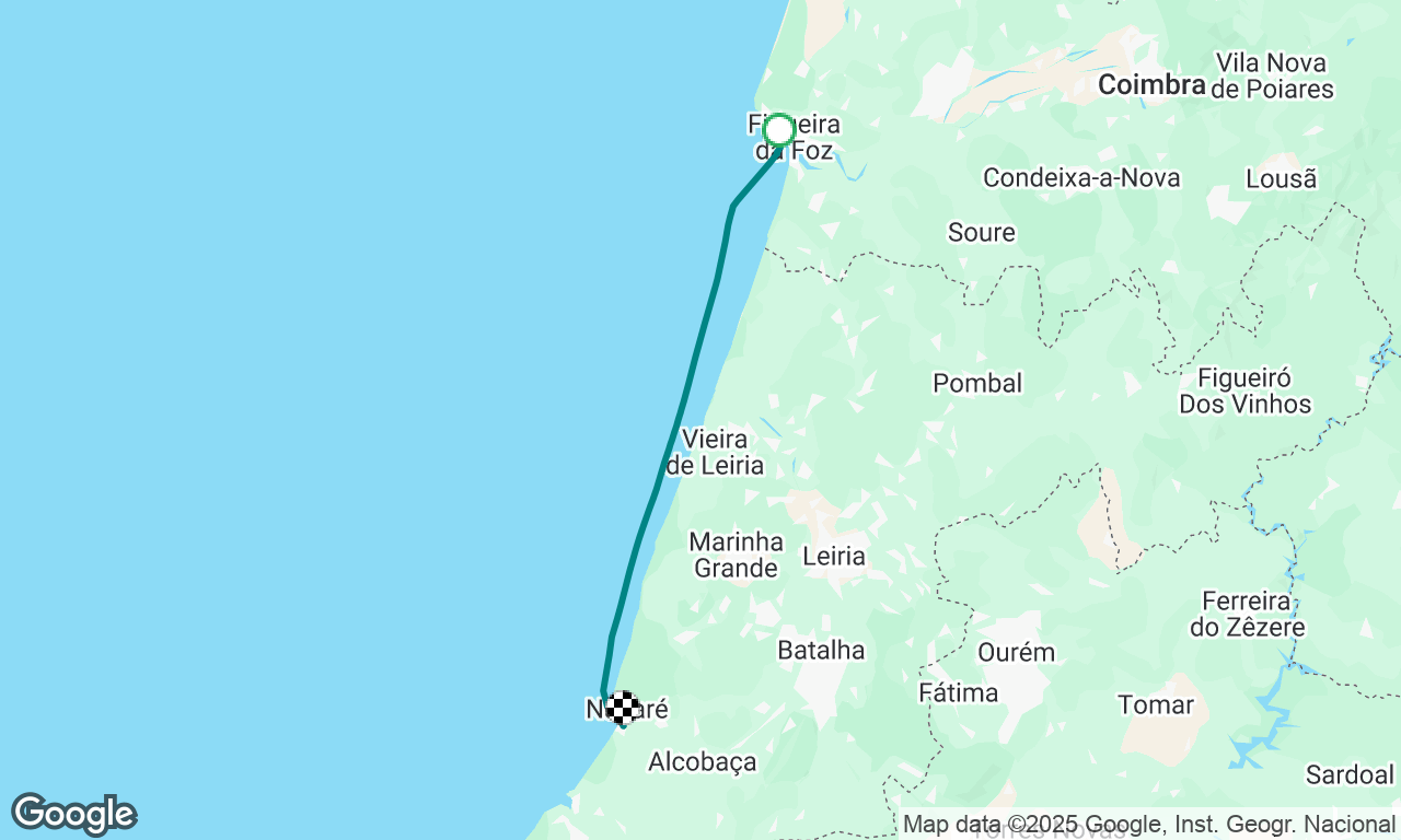 Figueira da Foz to Nazaré 