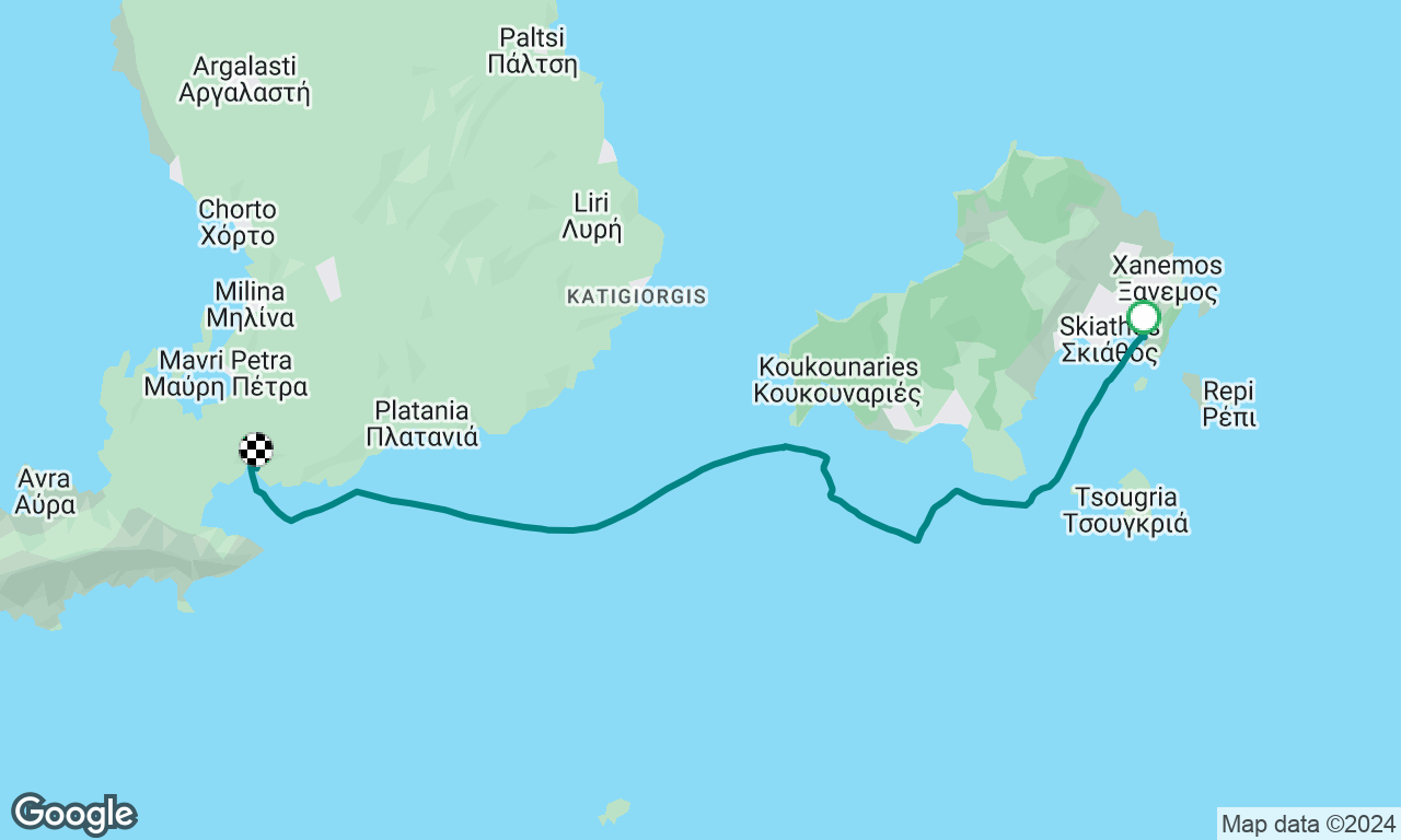Skiathos to Ammos Bay