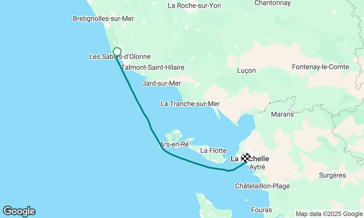 Sables to La Rochelle.