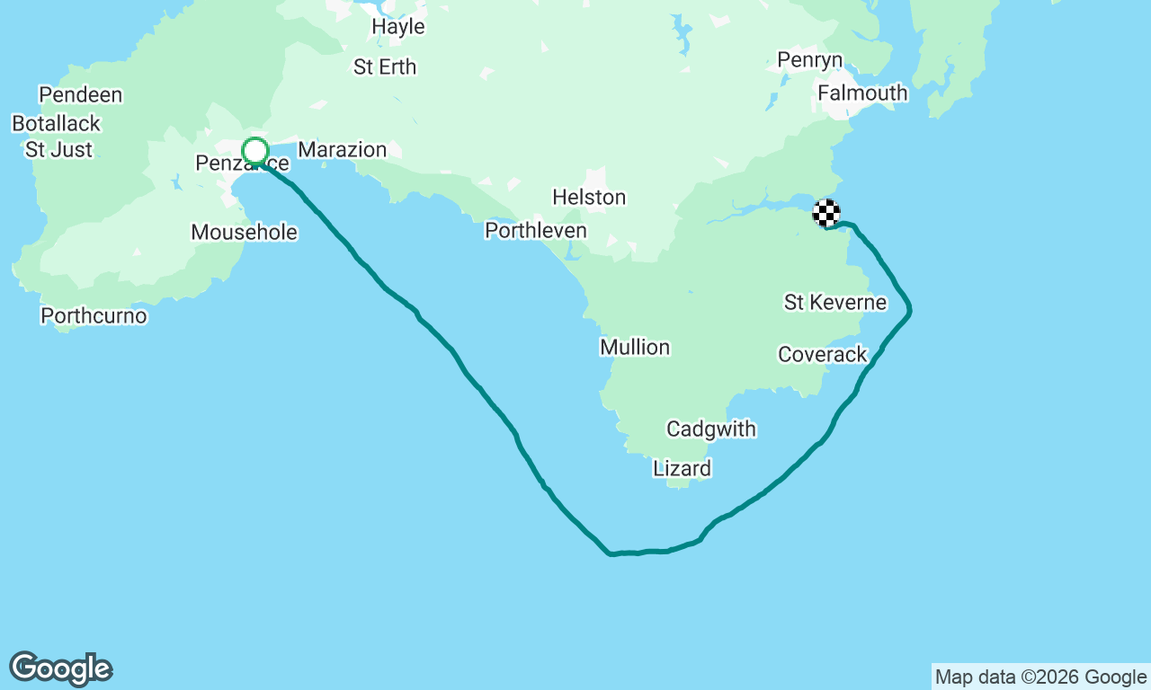 Sailing round the Lizard...just