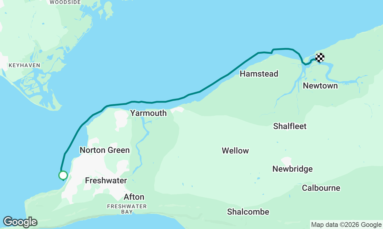 Totland bay to Newtown Creek