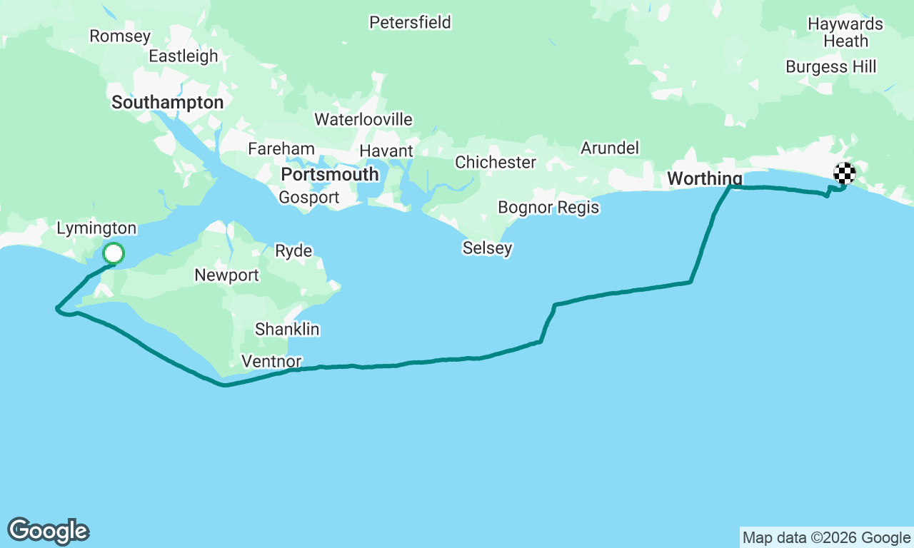 Yarmouth to Brighton Marina via the Needles