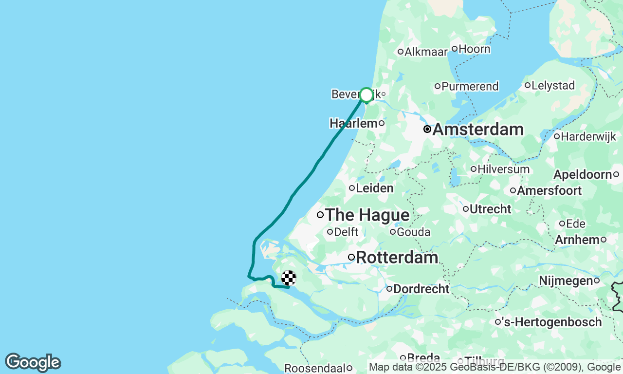 IJmuiden naar Hellevoetsluis 