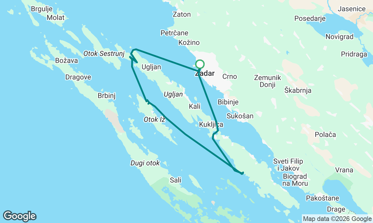Dražanica - Celjina (Pašman) - Peceno (Iž) - Muline - Dražanica
