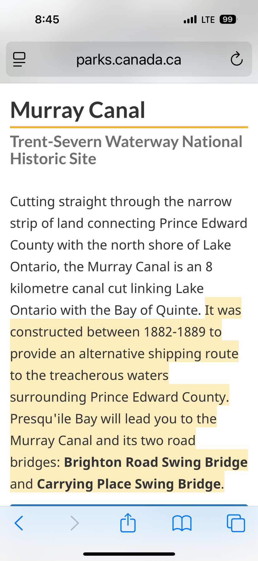 Murray Canal to Loyalist Cove Marina _0C9C3D47-7A74-4B2F-9CB6-822D58B27B2F