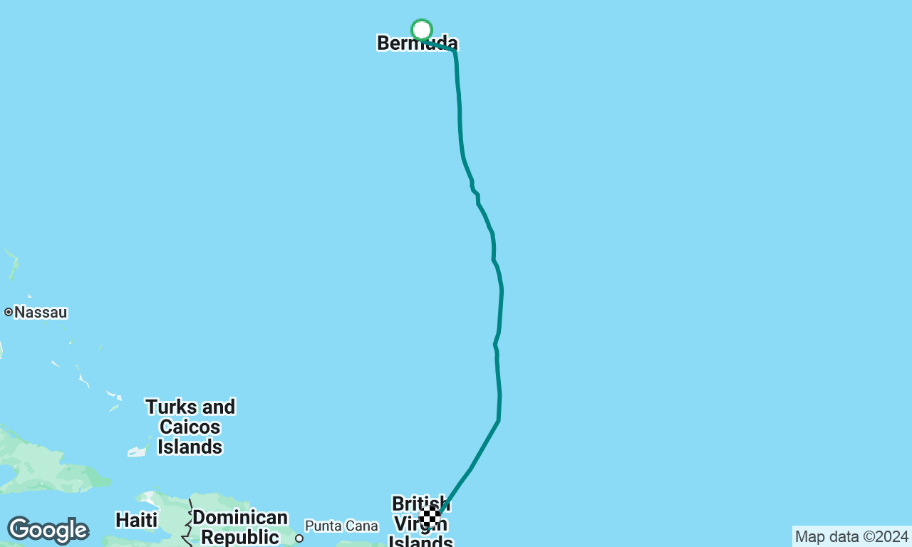 Bermuda to Virgin Gorda, BVI 