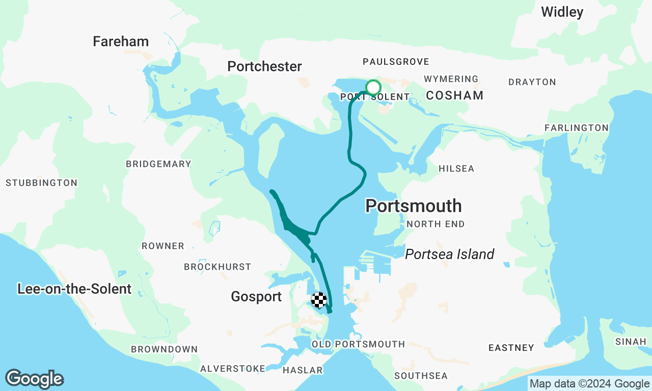 Solent to Gosport with Nomad Sailing, Rain sailing- last day of 5 days training 