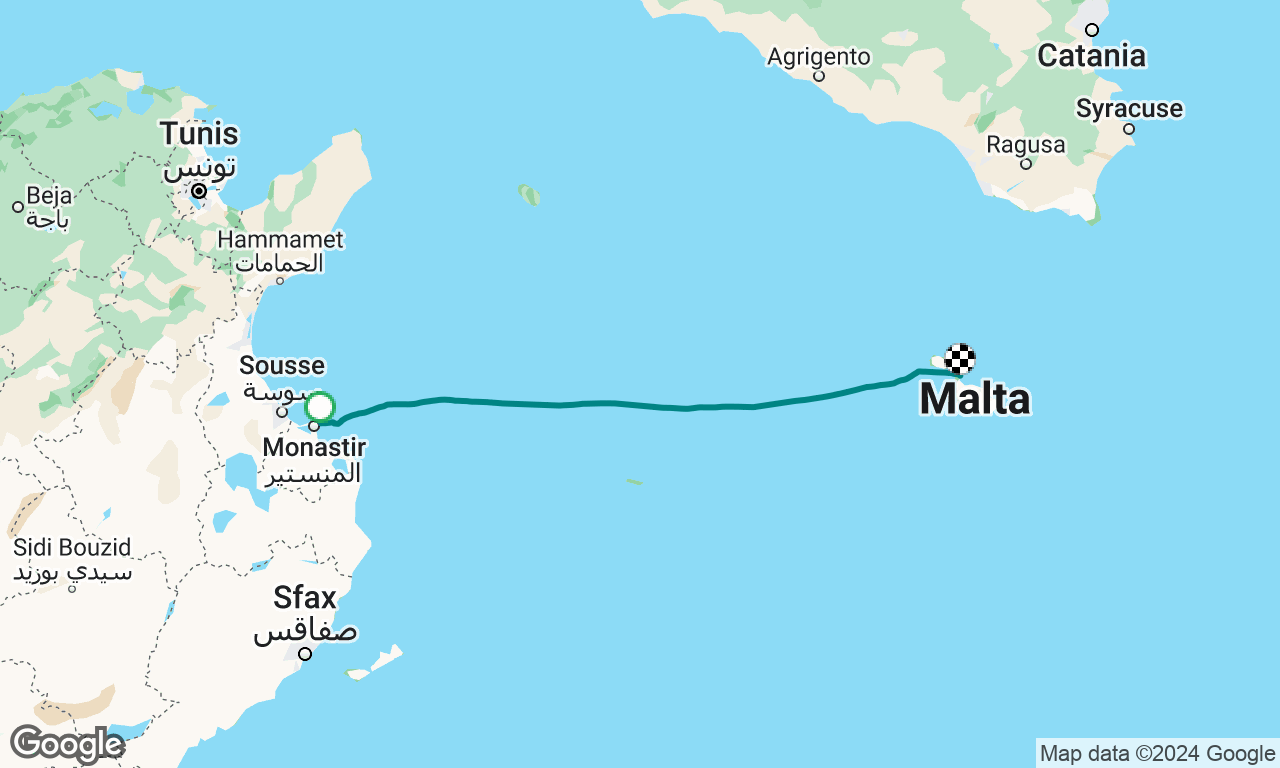 Monastir to Malta