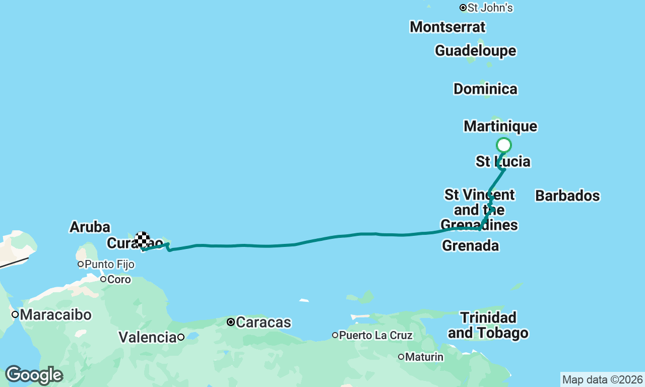 St Lucia to Curaçao on Twin Dolphin 
