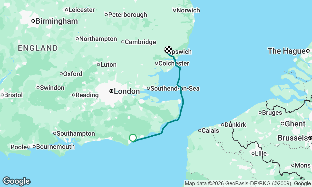 Eastbourne to Ipswich