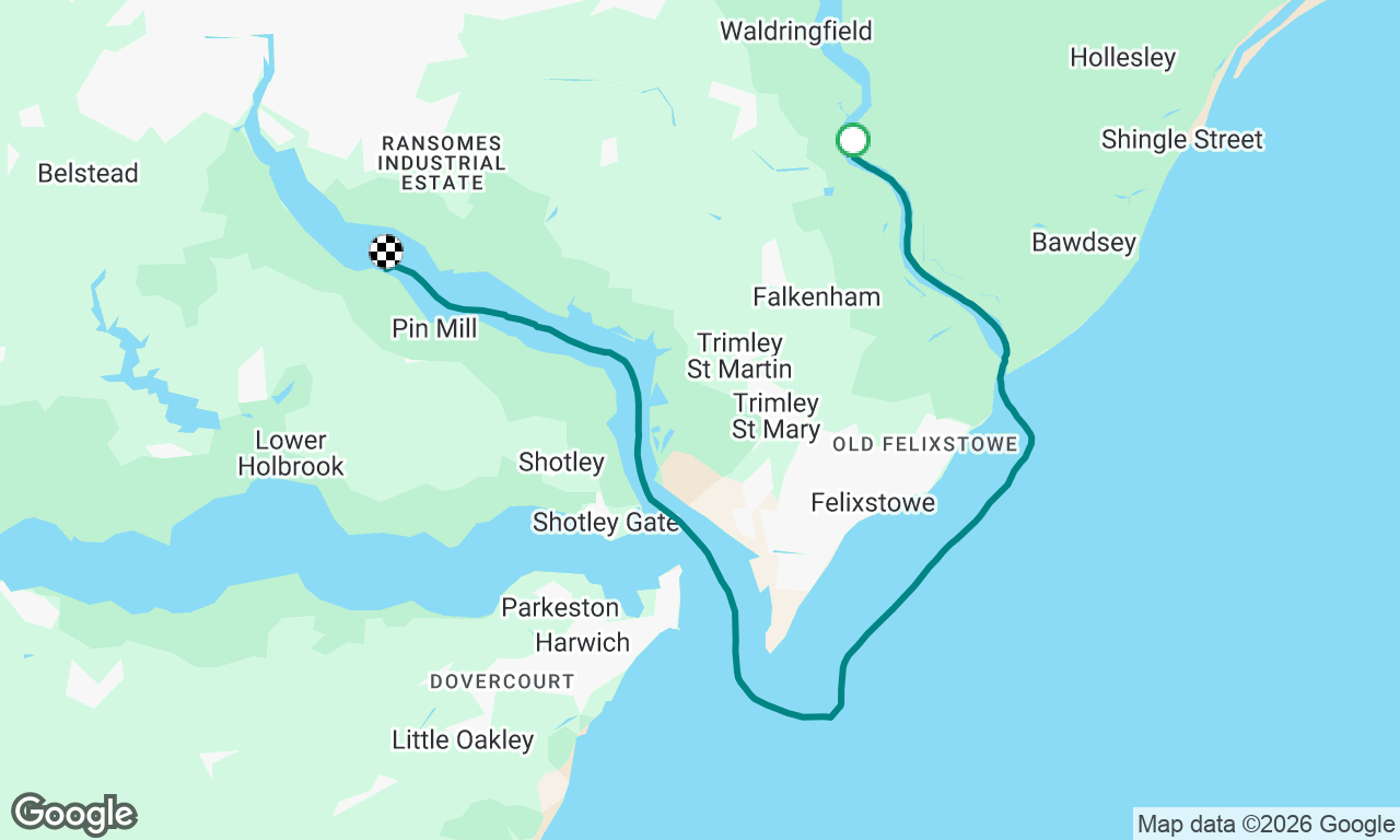 Ramsholt to Royal Harwich Yacht Club 