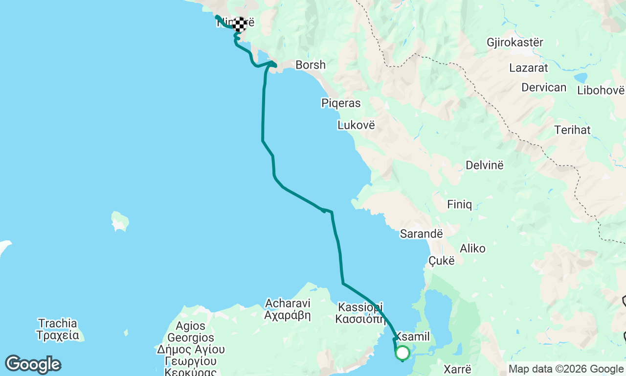 Moving up Albania coast